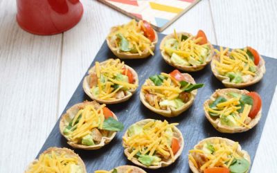 Mini tortilla cups avocat et poulet