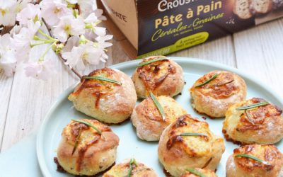 Petites boules de pain au chèvre et romarin #paincroustipate