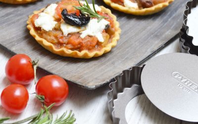 Tartelettes au chèvre et légumes du sud