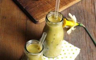 Smoothies banane avocat fruits de la passion