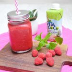 Smoothie framboises airelles eau de coco