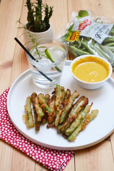 Tempura de haricots verts