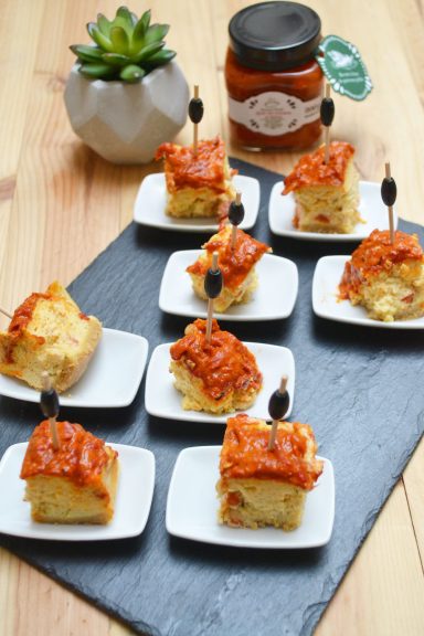 Mini cheesecake Ajvar