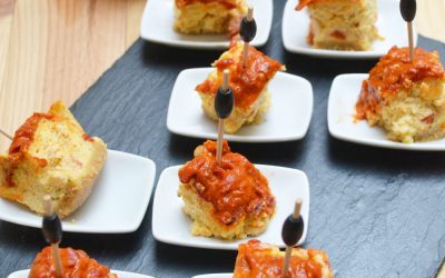 Mini cheesecake Ajvar