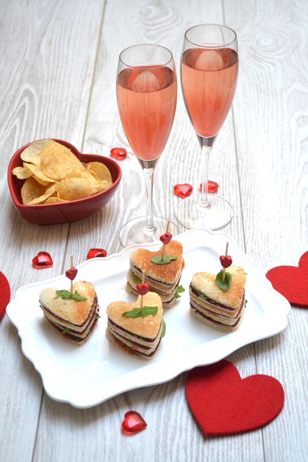 Coeur Sandwich pour la Saint Valentin Envie d'apéro