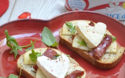 Tartines pommes, coppa et caprice des dieux