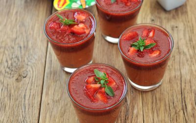 Soupe froide tomates et fraises