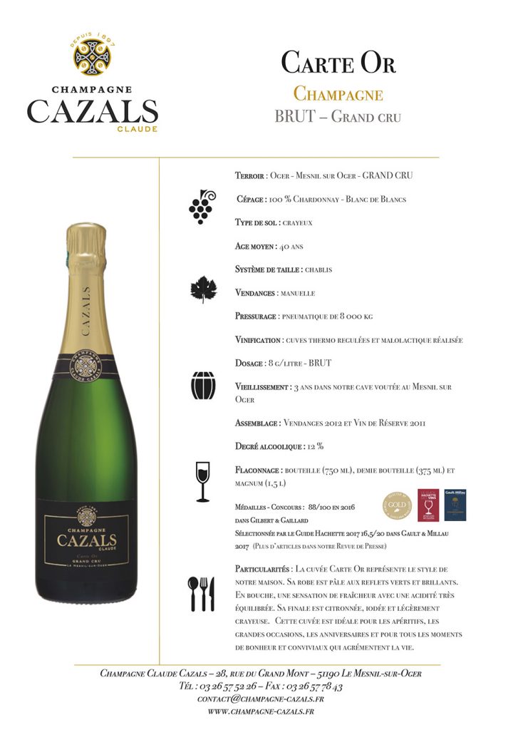 Carte_Or Champagne Cazals