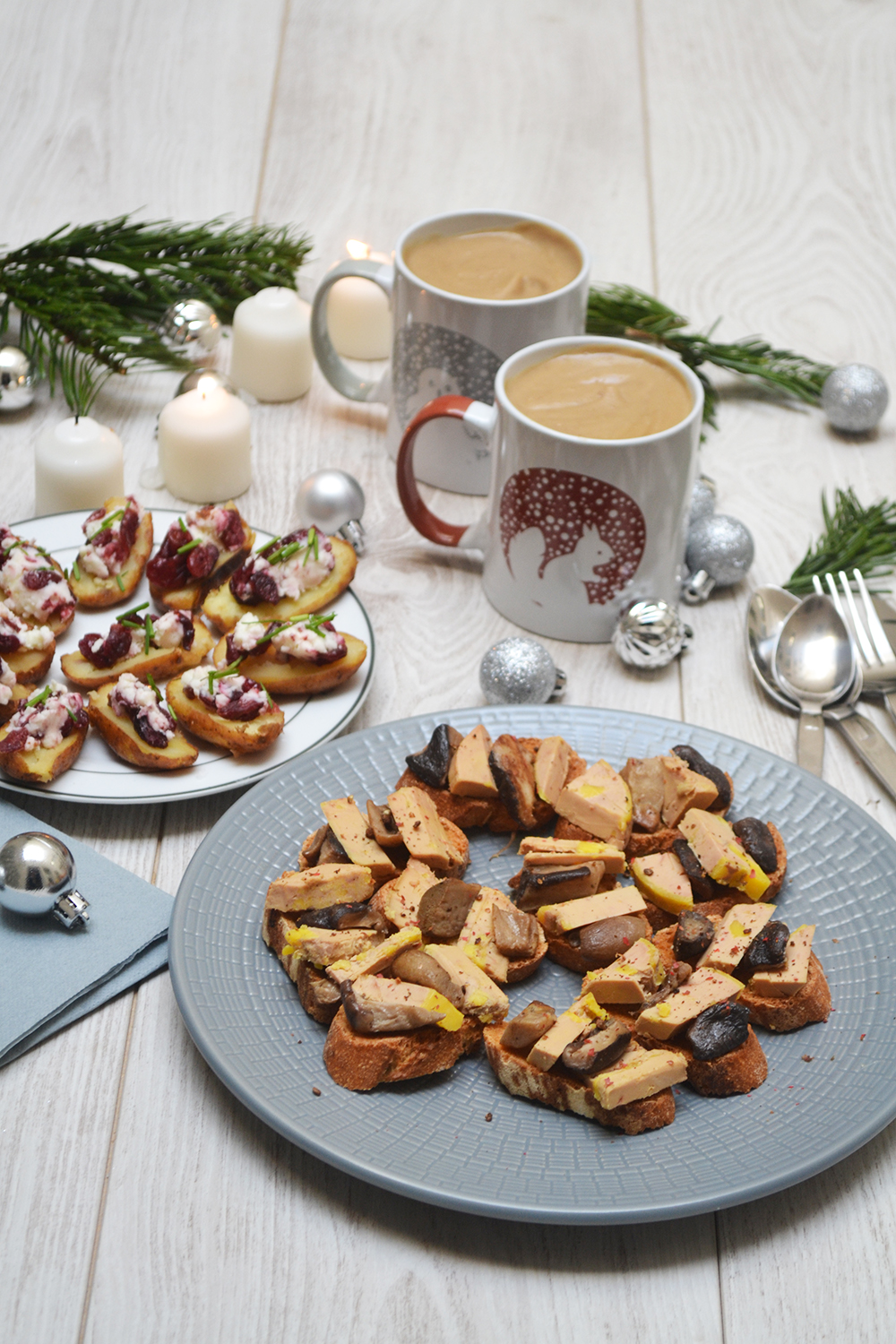 Idées d'apéro de Noël avec une jolie table casino