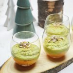 Verrines de mousse de carottes au gingembre frais et petits pois