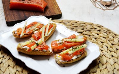 Tartines de Krisprolls au saumon