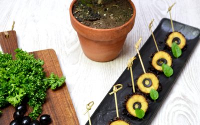 Sucettes de polenta aux olives noires