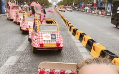 J’ai fait l’arrivée du Tour de France dans la caravane avec l’équipe Cochonou