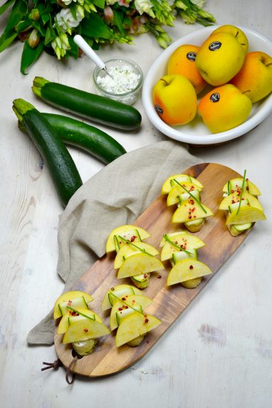 Bruschettas courgettes et pommes Tentation