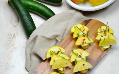 Bruschettas courgettes et pommes Tentation