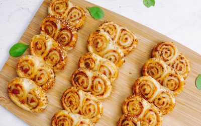 Escargots feuilletés à la tomate et au parmesan