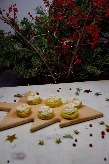 Polente aux cêpes et mousse de foie gras