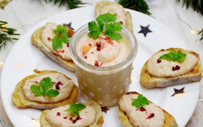 Toasts de mousse de crevettes ! Idéal pour les fêtes