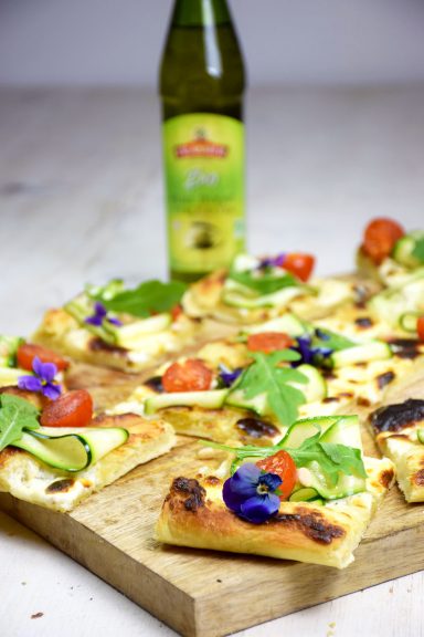 Pizza mascarpone et courgette