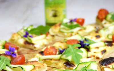 Pizza mascarpone et courgette