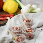 Verrines de tartare de veau au poivron