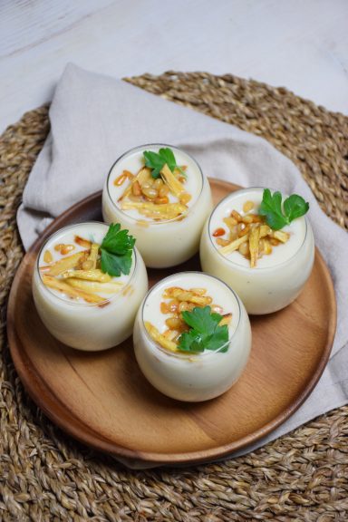 Soupe d’asperges des sables des Landes au parmesan