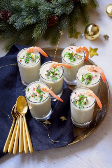 Velouté de topinambours au Saint-Agur