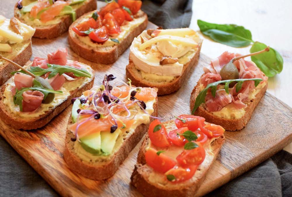 Bruschettas colorées