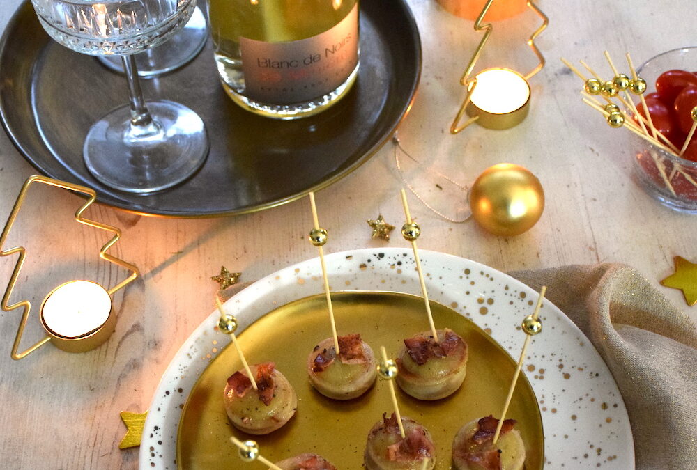 Canapés de boudin blanc